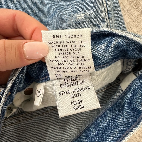 NWOT GRLFRND Karolina Ripped High Rise Straight Jeans in Ringo - Picture 9 of 10